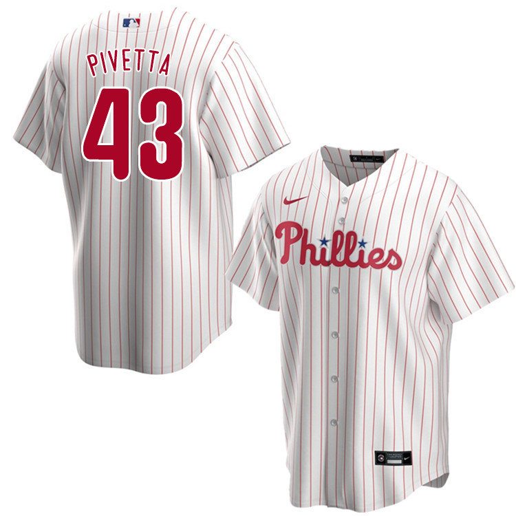 Nike Men #43 Nick Pivetta Philadelphia Phillies Baseball Jerseys Sale-White